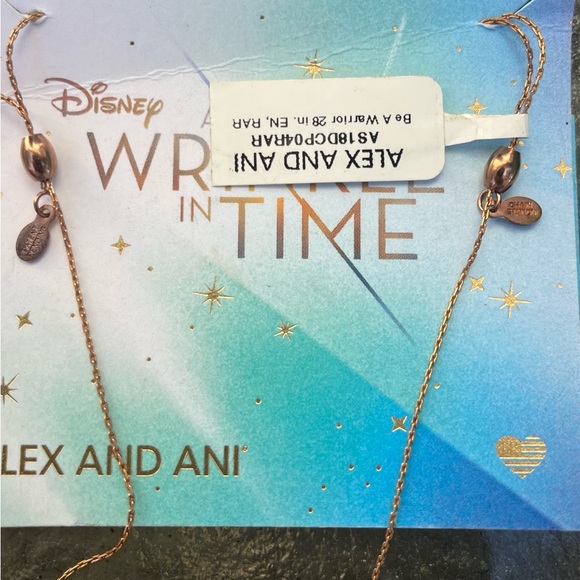 NWT Disney Alex and Ani Necklace A Wrinkle in Time “Be A Warrior” Gold Tone 28” - Picture 3 of 5